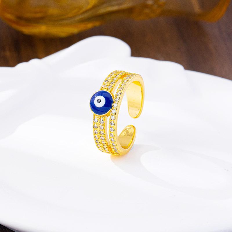 Öltropfendes Teufelsauge Ring Damen Einfacher Ring