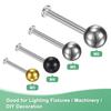 M METERXITY 20pcs Screwed Ballnut Knobs M3x9mm Carbon Steel Women Ballnut Caps for Light
