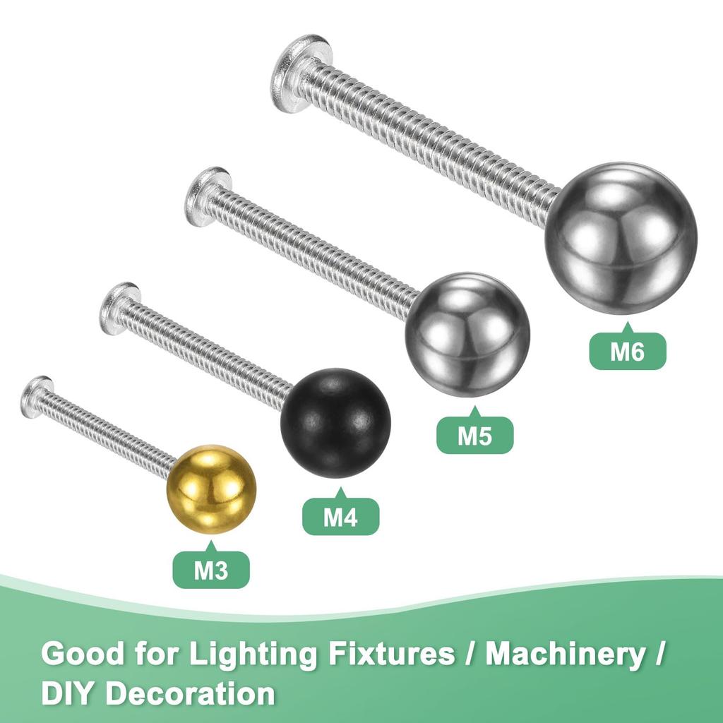 M METERXITY 20pcs Screwed Ballnut Knobs M3x9mm Carbon Steel Women Ballnut Caps for Light