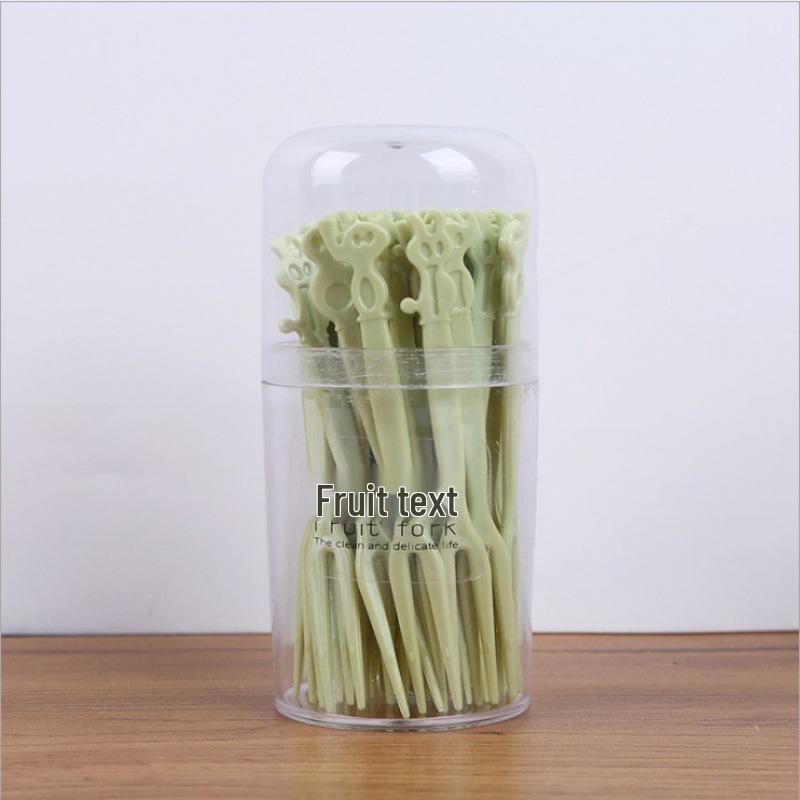 Boxed Set of Disposable Plastic Fruit and Dessert Forks