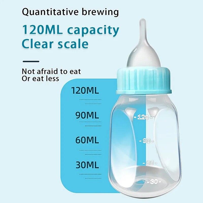 120ml Puppy Kitten Feeding Bottle Set Pet Dog Cat Bady Nursing Water Milk Feeder With Cleaning Brush Newborn Cat Drinking Bottle
