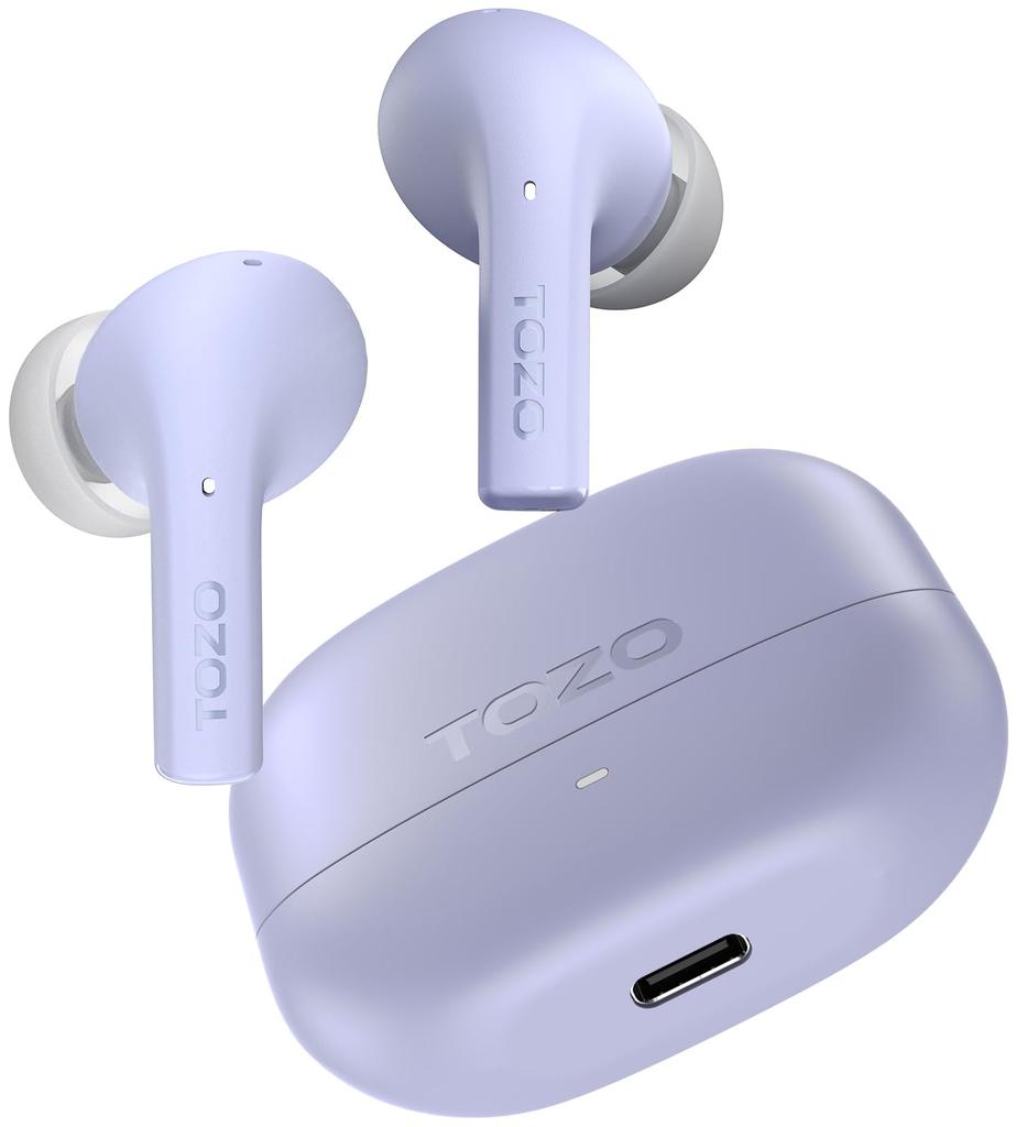 TOZO E2 Wireless Earphones 2025 Superior Sound Experience AI Noise Cancelling During Calls Bluetooth Lightweight and Compact Compatible with Dedicated