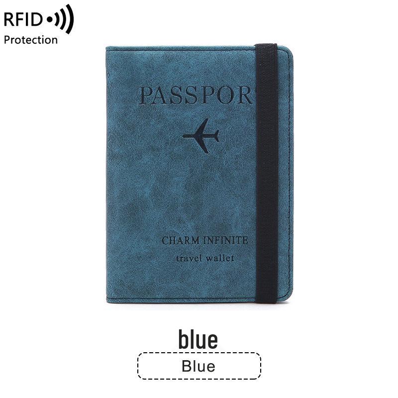 RFID-Blocking PU Leather Passport Holder: Chic, Multifunctional Travel Document Case