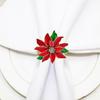 Holiday Table Decor Rose Napkin Rings Polished Interior Non-snag Interior Elegant Table Decor For Dining Tableware