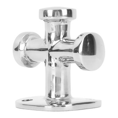 63mm Boat Cleat Bollard 316 Stainless Steel Polished Surface Single Cross Bollard for Yacht Boats