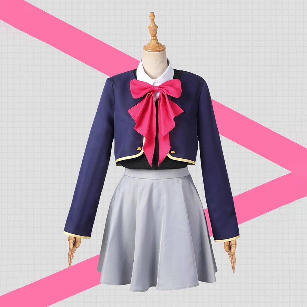 [Milky Time] Oshi no Ko Hoshino Ai, Aqua, Ruby, and Arima Kana Cosplay Halloween Anime Uniform (S, Ruby)