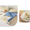 3 Pcs Cotton Home Bed Linen Set Small Floral Non-slip Bed Sheet Thickened Quilted Bedspread Solid Color Bedding Set