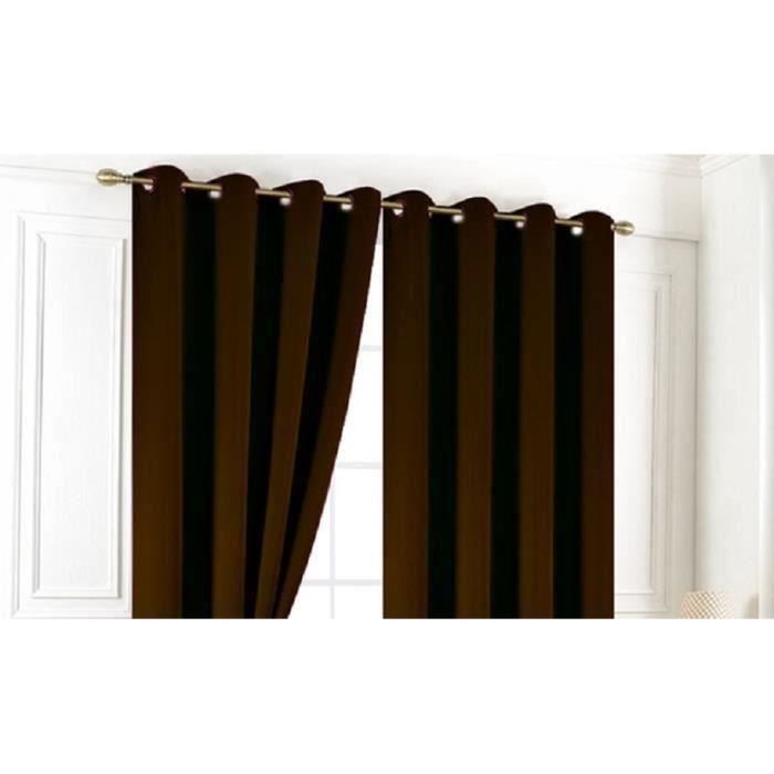 Blackout Curtains UNI Crystal Chocolate