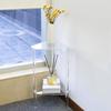 Acrylic Table with Clear Top Elegant Living Room Furniture Transparent Storage Rack for Office or Residential Use