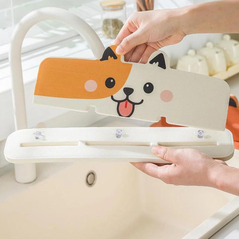 Silicone Kitchen Sink Water Splash Guard Washing Basin Anti-splash Stopper Waterproof Splatter Screen Bar Anti-water Board