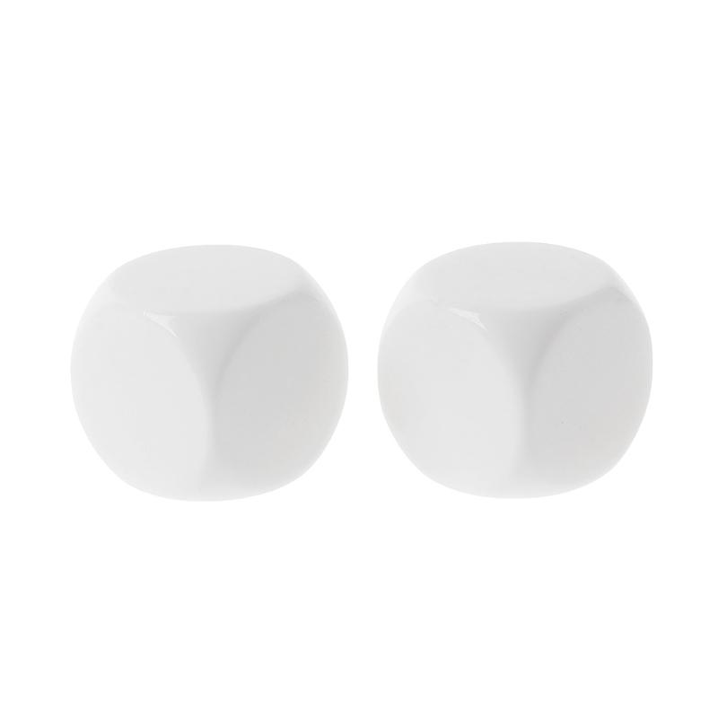 10Pcs/pack Dices Set Acrylic White Dices Teaching Props Game Accessories Mathematical Tools Round Corner Dices Set