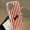 INS Cherry Stripes Pattern Soft Phone Case For Xiaomi 17 Pro Max 13 14 15 12 Pro 12T 13t 14t 15t Shockproof Soft Silicone Cover