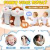 Hamster Learn To Imitate Talking,Funny Animal Plush Toy Talking Nod Hamster Doll Soothing Crying Baby Toy Kids Gift