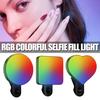 RGB Clip-On Selfie Ring Light with 3 Color Temperatures, Portable Makeup Lighting for Live Streaming, Photography, Video Calls