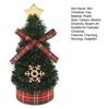 5 Inch Mini Christmas Tree Artificial Tabletop Christmas Tree Decorations with Star Tree Topper for Winter Fireplace Mantel Decor