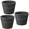 Botany Midi Dark Set of for Outdoor and Product 003677 Pot, 20-inch, Gray, 3, Vegetables, Plants, Houseplants, Bonsai, More, Code