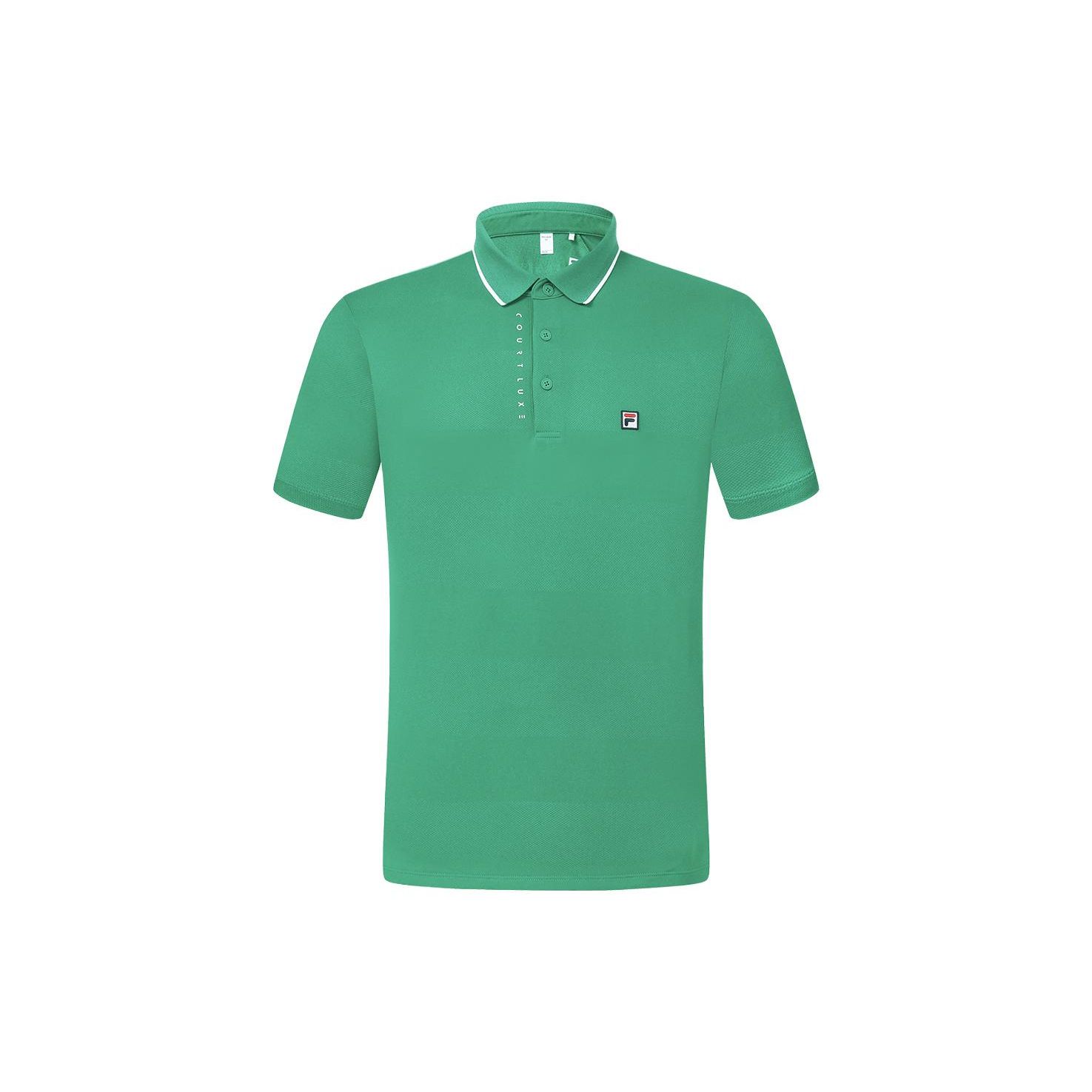 

FILA Solid Color Tennis Knit Polo Shirt Men tops Celadon-Green A11M333103F-GN L