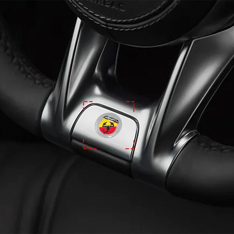 14mm Auto Logo Aufkleber für Auto Fernbedienung Schlüssel Emblem Abzeichen für Abarth Punto 500 Tipo Stilo Palio Bravo Doblo Panda Ducato