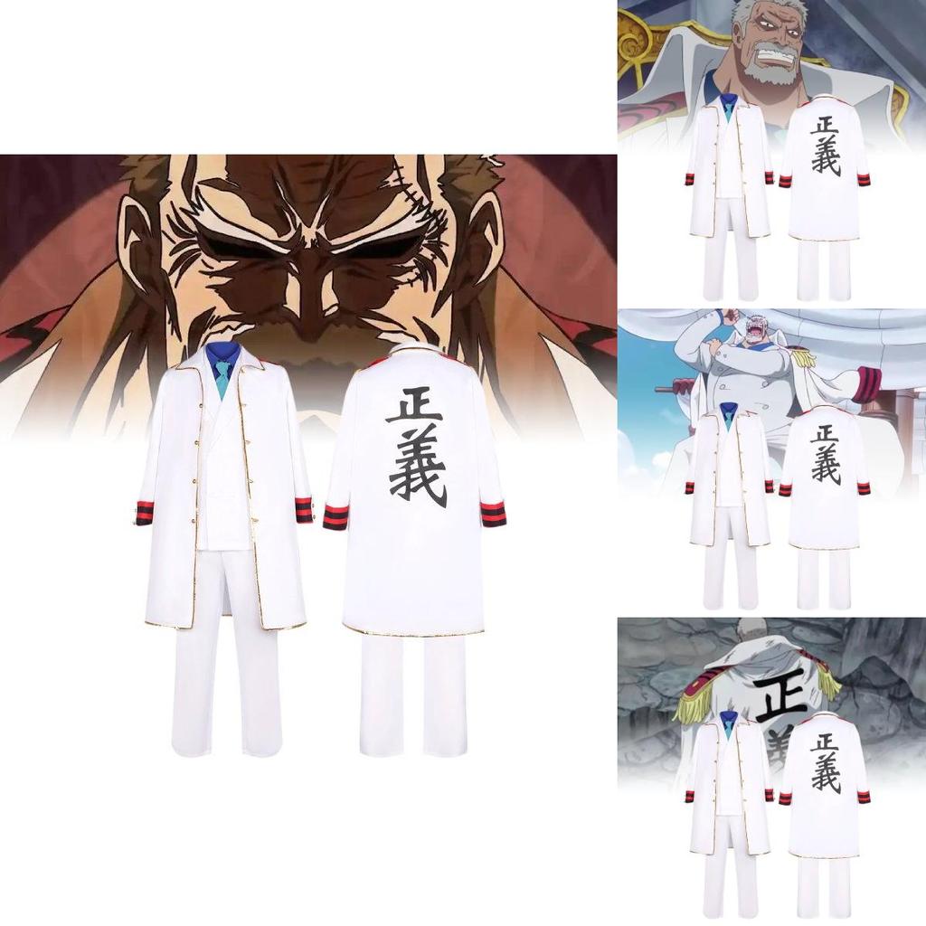 Stylish And Comfortable Pirate King Anime Cosplay Outfit For Admiral Karp With Durable Polyester Fabric And Trendy Street Style
