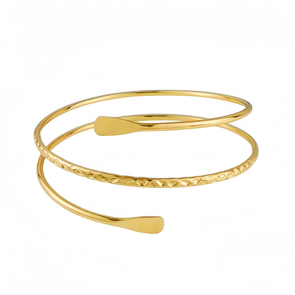Geometric Open Metal Bangle Set: European & American Style Hand Jewelry