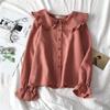 New Year Style Women's Korean Doll Collar Shirt, Long Sleeve Versatile Top for Early Autumn