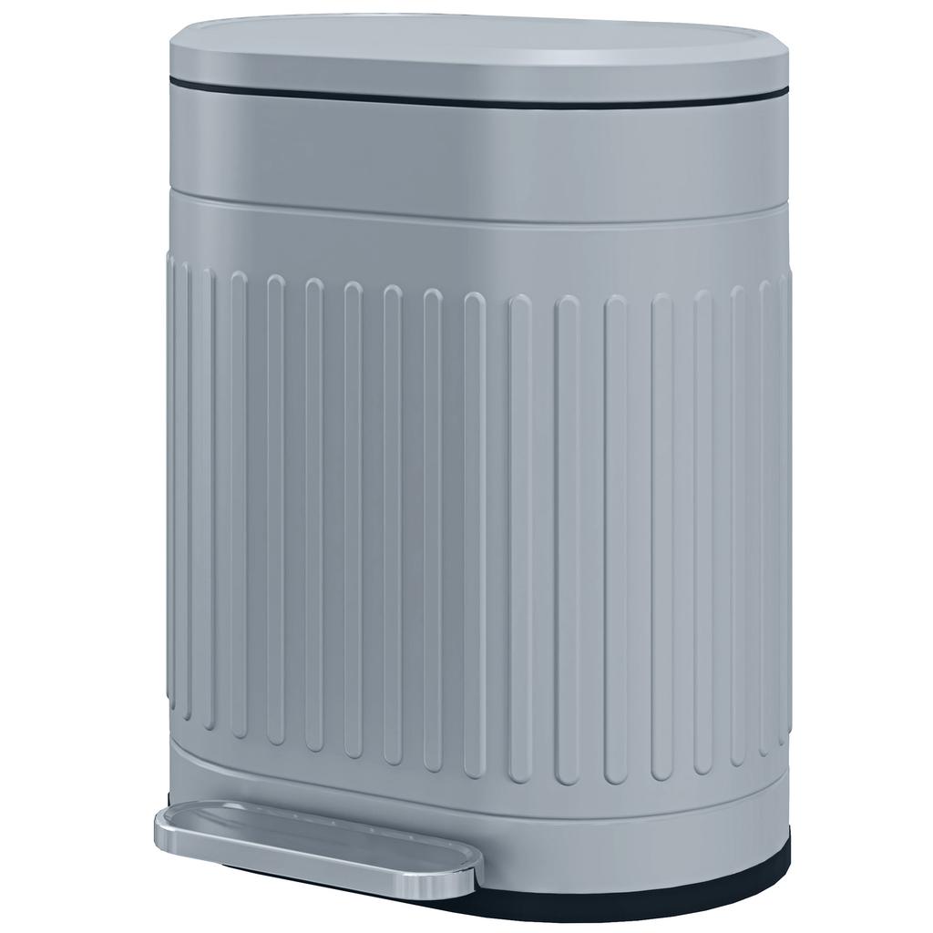 20L Metal Kitchen Bin, with Soft-Close Lid - Grey