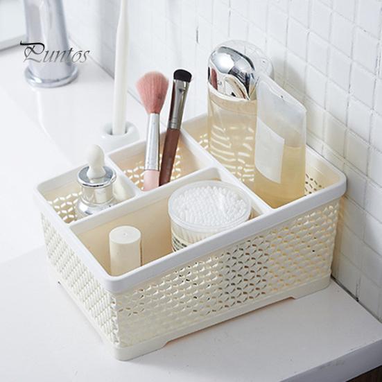 Storage Box Hollow Anti Slip PP Multi Grid Pen Stationery Cosmetic Organizer Classroom Things
