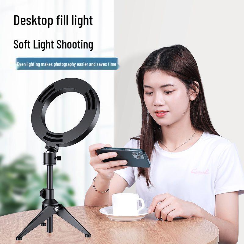 Adjustable Phone Stand with Fill Light for Live Streaming and Video Recording