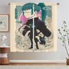 Jujutsu Kaisen Curtain Tulle for Living Room Decoration Youth Room Curtains Blackout Kitchen Curtains 2 Pcs Set Blind Tentacles