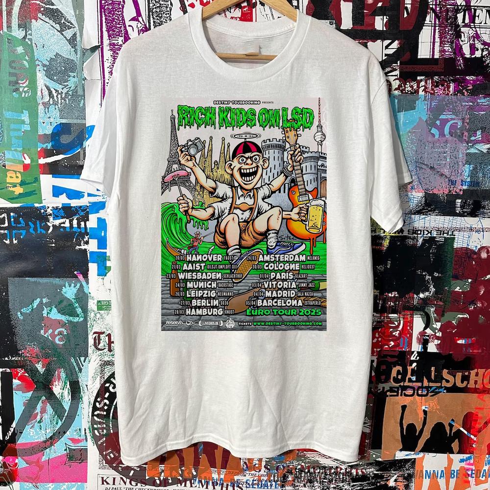 

Rich Kids On LSD Band Euro Tour T Shirt Full Size S-5XL Unisex T-Shirt S