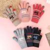 Fleece Lining Winter Gloves Thickened Knitted Gloves Fashion Warm Gloves  Women Men