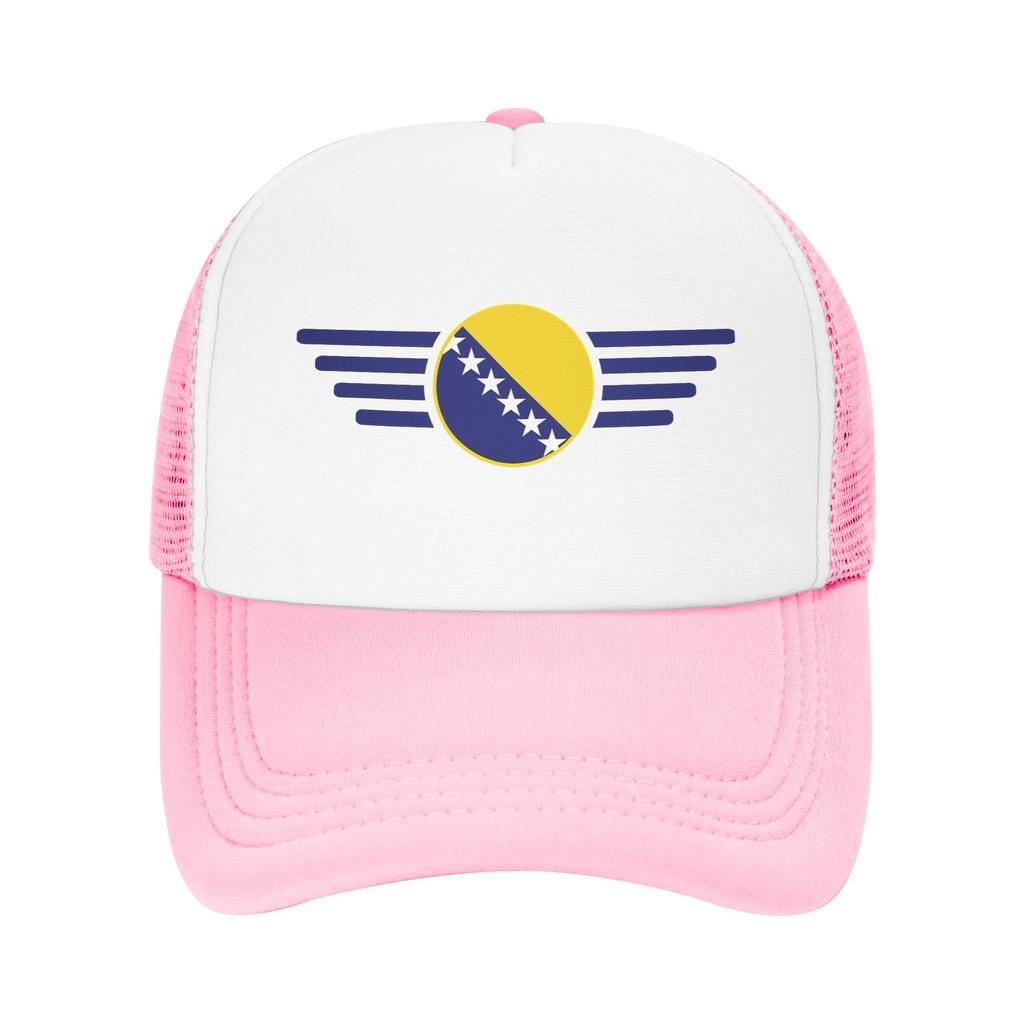 Bosnia and Herzegovina Flag Mesh Baseball Caps Unisex Women Casual Sun Hats Hat Breathable Summer Trucker Hat