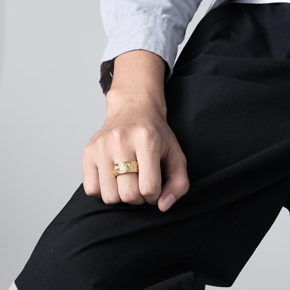 Nordic Style Celtic Knot Titanium Steel Rings Celtic Wolf Men's Rings Bracelet Accessories Party Punk Holiday Gift Jewelry