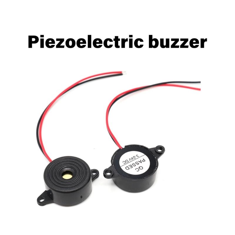 5PCS Active Piezoelectric Buzzers 2kHz±500Hz Frequency 3-24V Wide Voltage Range Suitable for Car Electronics and Alarms