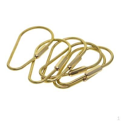 6pcs Screw Locking Carabiner Clasp Key Chain Clasps