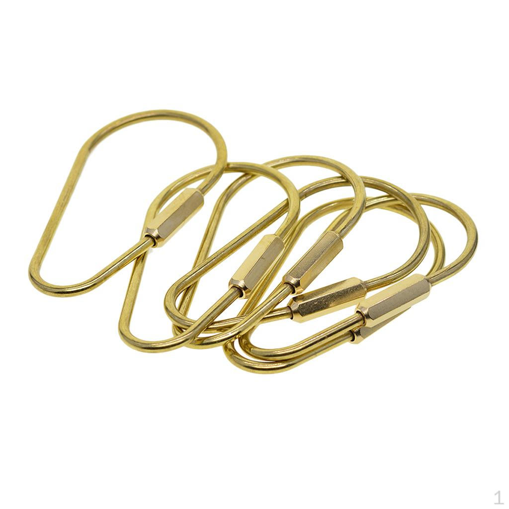 6pcs Screw Locking Carabiner Clasp Key Chain Clasps