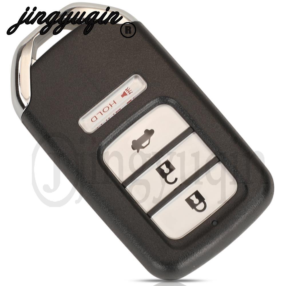 Jingyuqin 2/3/4/6 Buttons Remote Smart Key Shell Fob For Honda City Jazz Xrv Venzel Hrv Key Case Uncut Blade Replacement