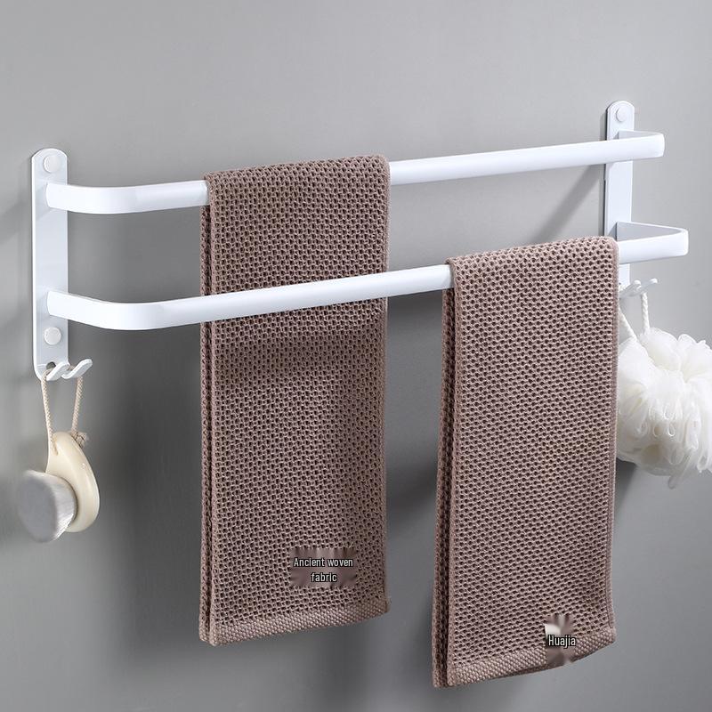 Weißer Space-Aluminium Mehrschichtiger Badezimmer-Handtuchhalter - Drei Stangen