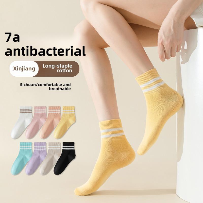 

5 Pairs of Female Autumn and Winter Thick Cotton Sweat Absorbing Deodorizing 7A Antibacterial Stockings 5 Pairs тілесний