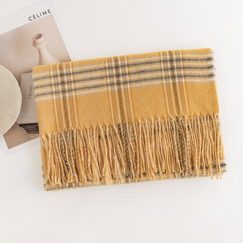 European and American Street Imitation Cashmere Scarf Fashionable Commuting Scarf for Women Simple and Versatile Scarf Warm Shawl