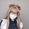 Handmade Kawaii Bear Ear Headband Women Soft Plush Animal Hair Accessory Sweet Style