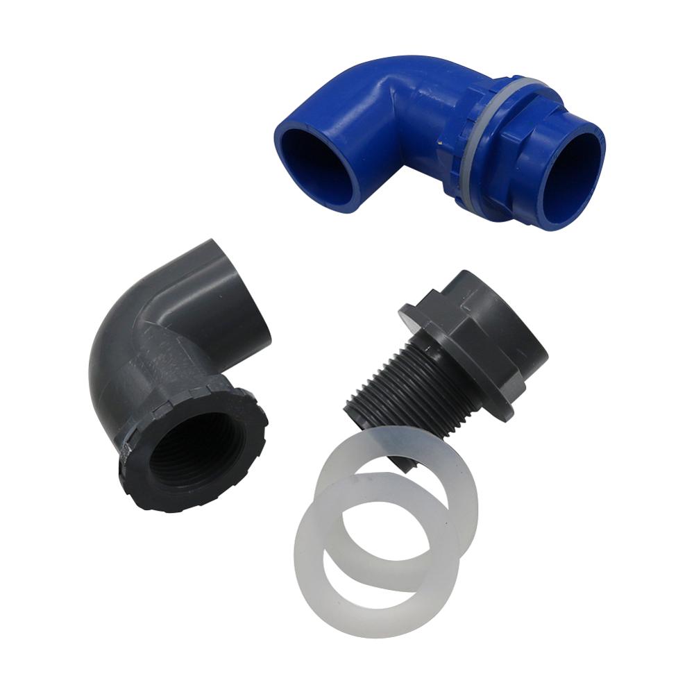1PC 3 Size Available PVC Pipe Aquarium Fish Tank Elbow Drainage Connectors Overflow Thread Water Tank Supply Home DIY Tube Joint