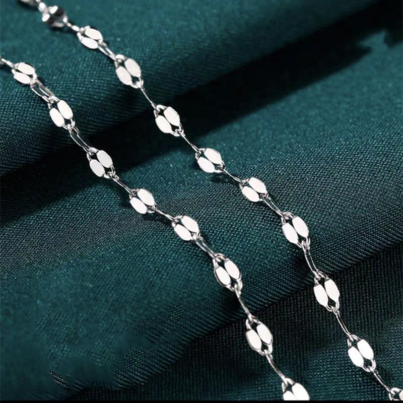 Classic White Gold Four-Leaf Clover and Rose Pendant Necklace for Women