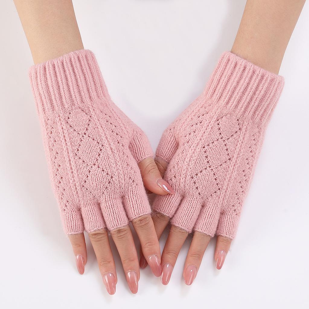 Neuer Herbst- und Winter-Damen-Strick-Woll-Warm-Handgelenk-Schutz mit einem rautenförmigen ausgeschnittenen Finger-Arm-Schutz und einem modischen fingerlosen Ärmel