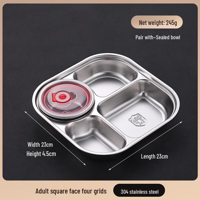 304 Stainless Steel Adult Lunch Tray Set