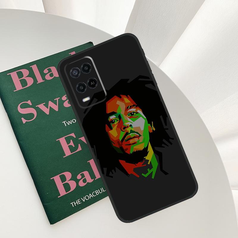 Bob Marley Singer Case For Oppo A54 A74 A94 A54S A57S A15 A16 A17 A52 A72 A76 A96 A58 A78 A98 A77 A5 A9 Cover