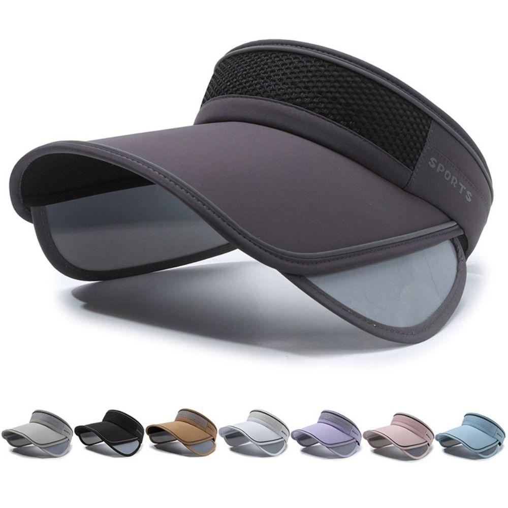 New Design Retractable Brim Baseball Cap Breathable Wide Brim Sports Hat Lightweight Packable Visor Cap