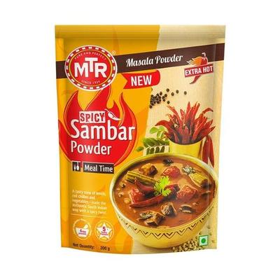 MTR Fűszeres Szambar Por | Hagyományos Masalák | Autentikus Szambar fűszeres csavarral | 200g