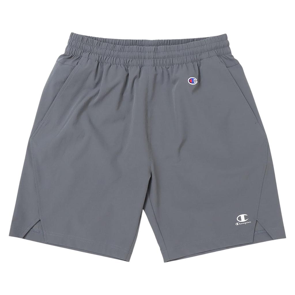 Champion Sports Charcoal Men's Shorts, Stretch, Water-Repellent, One-Point Logo, C3-ZS502,