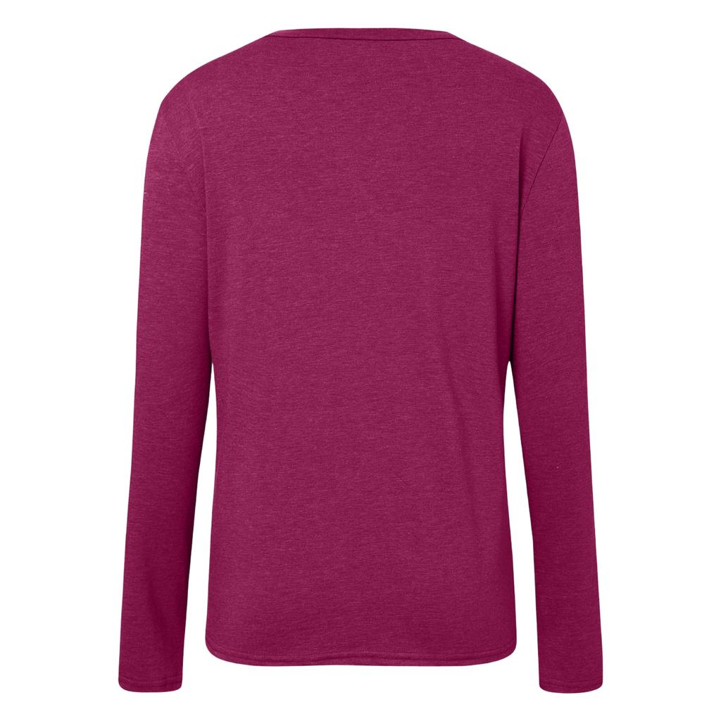 Women's Long Sleeve Shirt Pleated Round Neck Casual Loose Fashion Tops